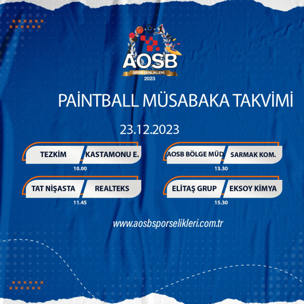 Paintball Turnuvası Müsabaka Takvimi Belli Old